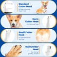 thumbnail image 4 of Oneisall N12 Dog Paw Trimmer for Dogs, 4-in-1 Low Noise Cordless Dog Grooming Kit, Body Dog Clipper & Face Dog Clipper & Dog Paw Clipper & Dog Nail Grinder - White, 4 of 10