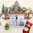 thumbnail image 4 of Hello Winter Kitchen Towels Set of 2,Blue Tree Snowflake Dish Hand Towels Holiday Home Indoor Bathroom Party Seasonal Noel Decorations, 4 of 6