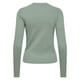 thumbnail image 2 of ONLY Camiseta de manga larga para mujer - ONLRILEY O-NECK TOP, manga larga, cuello redondo, algodón elástico Verde claro S (Small), 2 of 3