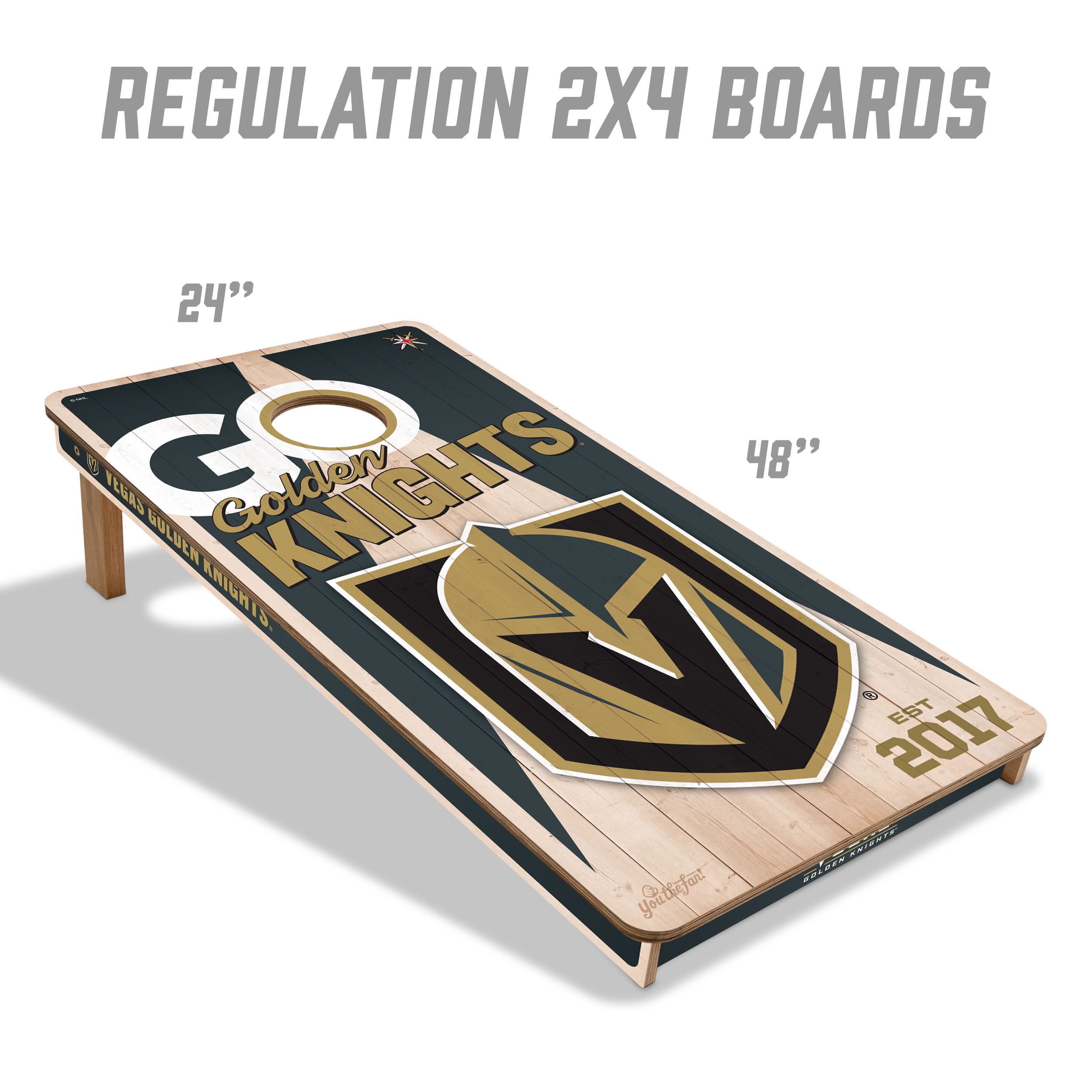 YouTheFan NHLVegas Golden Knights 2' x 4' Cornhole Game
