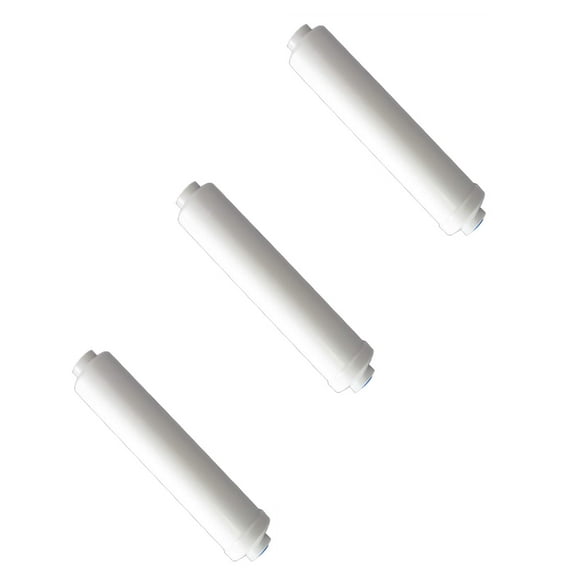 CFS  3 Pack Water Filter Cartridges Compatible with GAC Carbon Inline Water Filters Models  Remove Bad Taste & Odor  Whole House Replacement Water Filter Cartridge, White