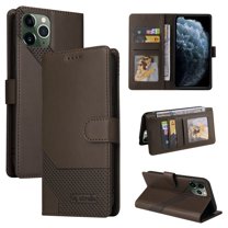 Dteck Wallet Case For iPhone 11 Pro Max, Shockproof Flip Folio Leather with Credit Card Slots Kickstand Phone Case Cover,For iPhone 11 Pro Max,Brown