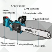 YAHHU 12 Inch Cordless Chainsaw with Oiler System, 21V Electric Handheld Chainsaw for Tree Trimming, Wood Cutting, Outdoor Yard Work