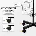 thumbnail image 5 of ANQIDI 7 Layer Rotating Hat Display Metal Floor Stand Hat Rack Adjustable Hat Display Stand w/4 Wheel (Black), 5 of 12