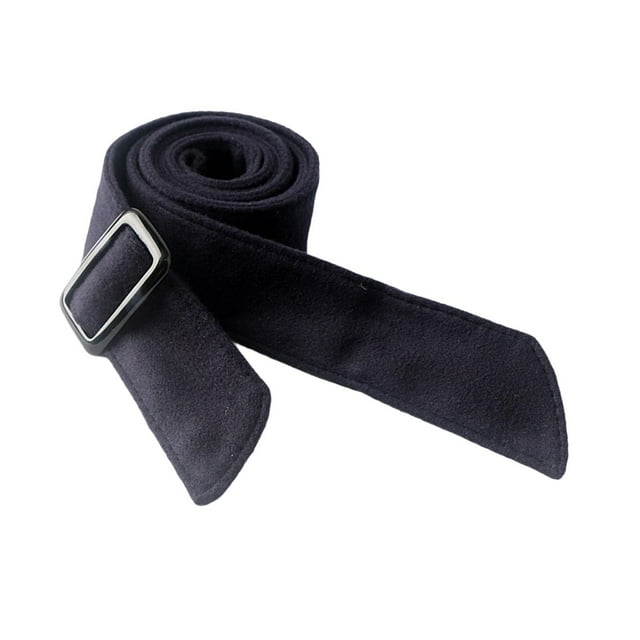 Cinturón de abrigo de lana para mujer, elegante, cómodo, de doble cara, suave, con hebilla. Azul