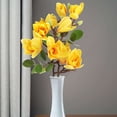 thumbnail image 3 of Spencer 2pcs Artificial Magnolia Silk Fake Flowers 25.6" Faux Flowers Plants for Home kitchen Wedding Festivals Decorations (Yellow), 3 of 11