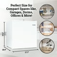 thumbnail image 5 of Igloo 1.6 cu ft Mini Refrigerator, Single Door Mini Fridge With Freezer, White, 5 of 6