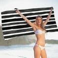 thumbnail image 4 of Toalla de playa de gran tamaño a rayas, toalla de piscina para adultos, hombres y mujeres, toalla de viaje para nadar, 4 of 6