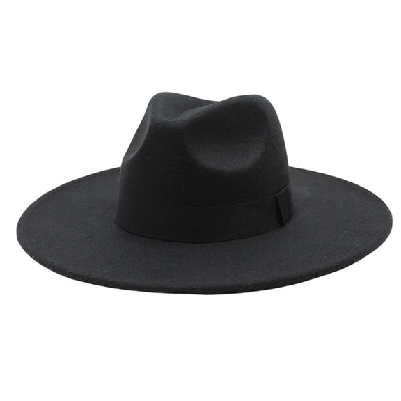 Fedora Hats for Men Women Wide Brim Classic Dress Panama Hat with Ribbon Band for Daily Life and Party