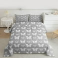 thumbnail image 2 of Homewish Watercolor Gradient Butterfly Queen Comforter Set,3D Colorful Butterflies Bedding Sets,White Gray Bedding Comforter Set For Girls Teens,Luxury Bedroom Decor Reversible,3 Pieces, 2 of 8