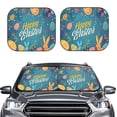 thumbnail image 2 of Naloa Happy Easter Print 2-Piece Windshield Sunshade,Foldable Car Front Window Sun Shades,for Most Sedans SUV Truck-Small, 2 of 6