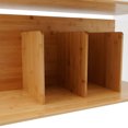 thumbnail image 7 of End Tables, Side Table, Sofa Table, 68x36x70cm Natural Bamboo Acrylic, 3-Tier Adjustable Shelf, Spacious 26.8x14.2in Desktop, Open Design, 33 lbs Per Layer, Universal Wheels, 7 of 7