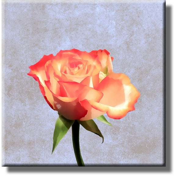 Rose Painting Picture on Stretched Canvas, Wall Art Décor, Ready to Hang