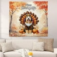 thumbnail image 2 of Happy Thanksgiving Old English Sheepdog Turkey Costume Pumpkins Autumn Leaves Tapestry Dog Lover Wall Hanging Backdrop Home Decor - 130144, 2 of 5