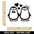 thumbnail image 2 of Penguin Couple in Love Anniversary Self-Inking Rubber Stamp Ink Stamper - Fuchsia Ink - Mini 1/2 Inch, 2 of 7