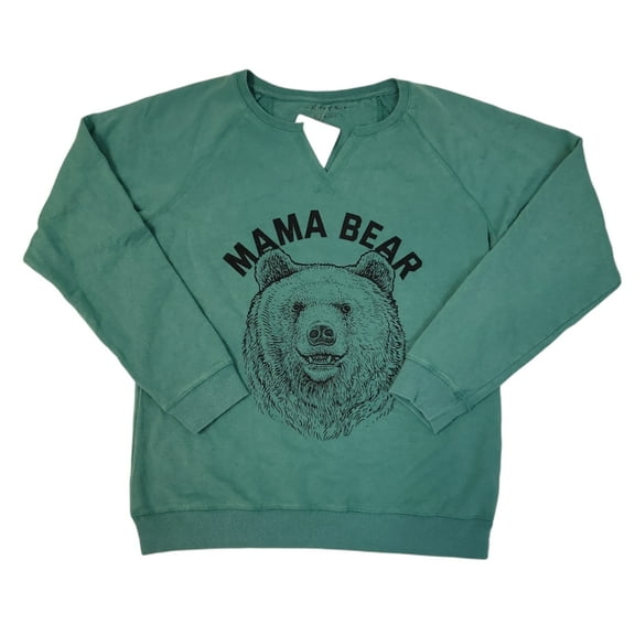 State Of Mine Women's Relaxed Fit Statement Comfy Graphic Raglan Sweatshirt (Teal, L)