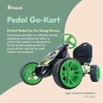 thumbnail image 2 of hauck Sirocco Racing Clutch Free Go Kart with Low Profile Rubber Tires, Green, 2 of 9