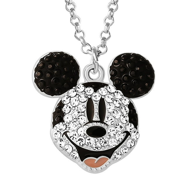 Collar de Mickey Mouse de Disney para mujer con cristales pavimentados