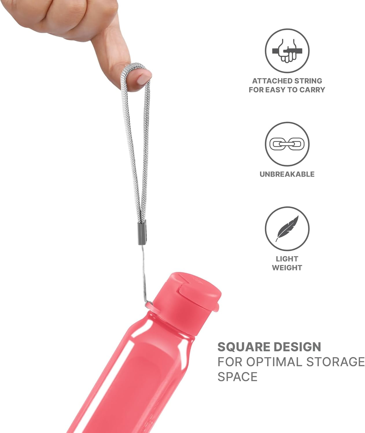 MILTON 4 Pack 10oz Reusable Water Bottles with Carry Strap – bright