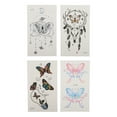 thumbnail image 1 of Unique Bargains Christmas 4 Pcs Luminous Face Tattoo Sticker Butterfly Pattern Temporary Tatto for Adult Fluorescent Blue, 1 of 5