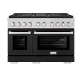 thumbnail image 2 of ZLINE 48 in. 6.7 cu. ft. Paramount Double Oven Dual Fuel Range with 8 Burner Gas Cooktop in Stainless Steel with Black Matte Doors (SDR-BLM-48), 2 of 2