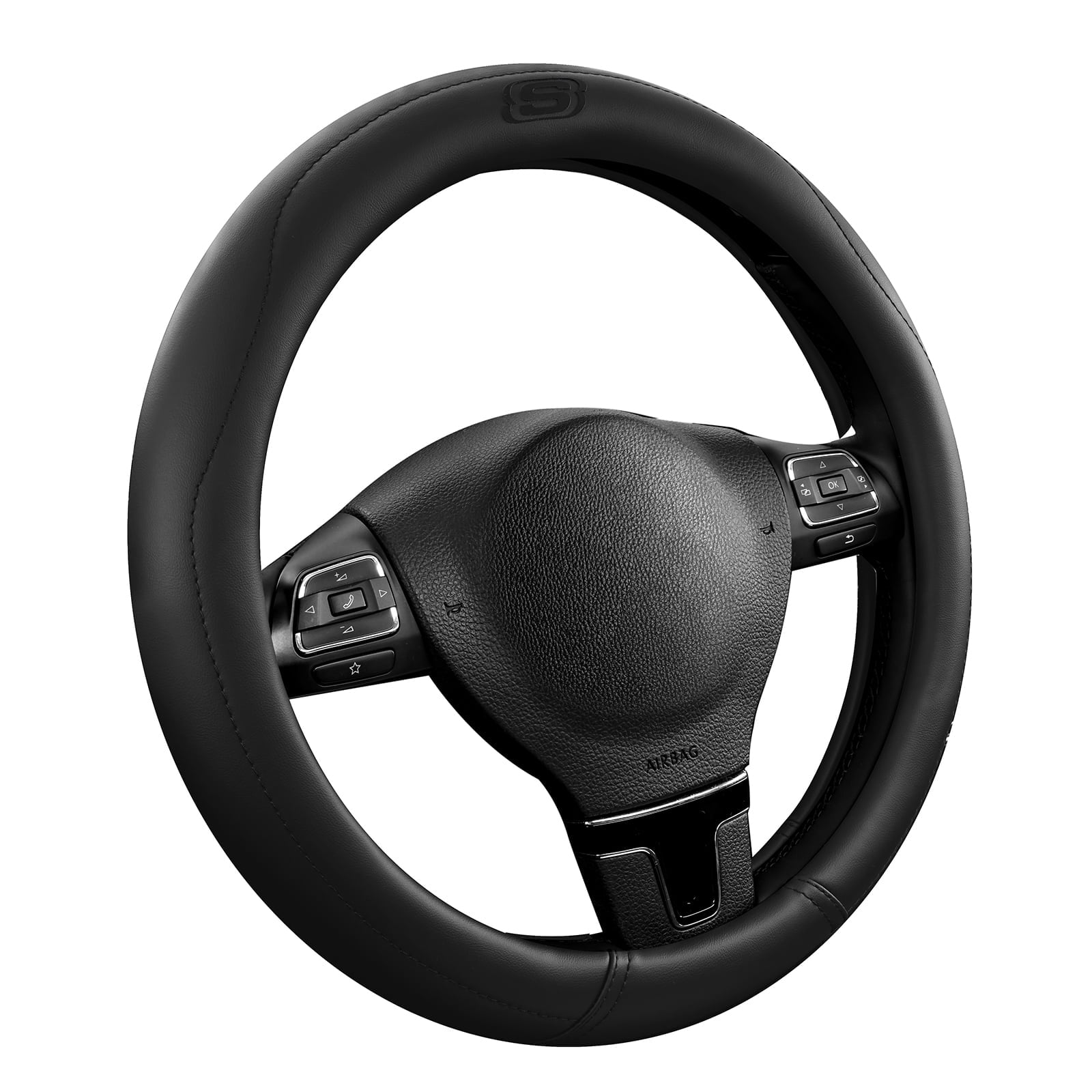 Skechers Leather Steering Wheel Cover, Black photo 7