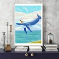thumbnail image 3 of IDEA4WALL Framed Canvas Wall Art for Living Room, Bedroom Whale Canvas Prints for Modern Home Decoration Ready to Hang, 3 of 4