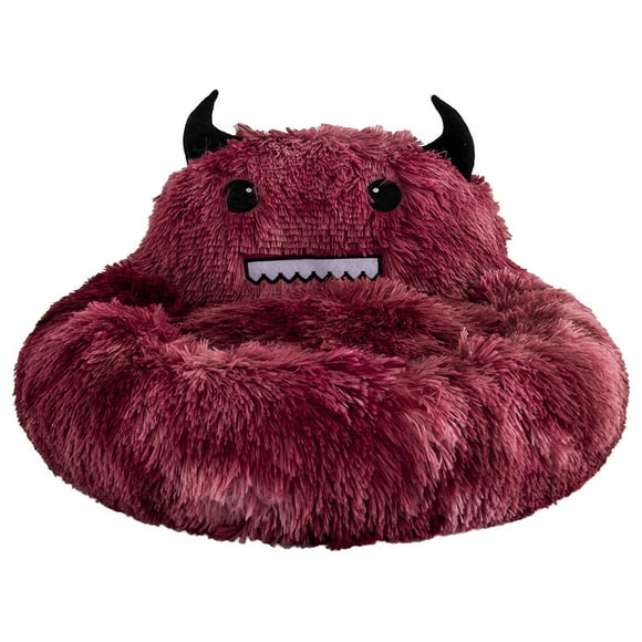 Pet Winter Bed Fluffy Warm Funny Expression Puppy Bed Cushion Cat Sleeping Bed