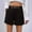 #3Black, variant on Byworldtasic Womens Shorts Women's Casual Pleated Dressy Business Work Shorts Elastic High Waisted Wide Leg with Pockets
