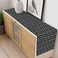 thumbnail image 4 of Geometric Table Runner 90 Inches Long Farmhouse Dress Scarves, Modern Abstract Lines Texture Black Dining Tablerunner for Coffee Table/Kitchen Island/Party Décor, 13" x 90", 4 of 8