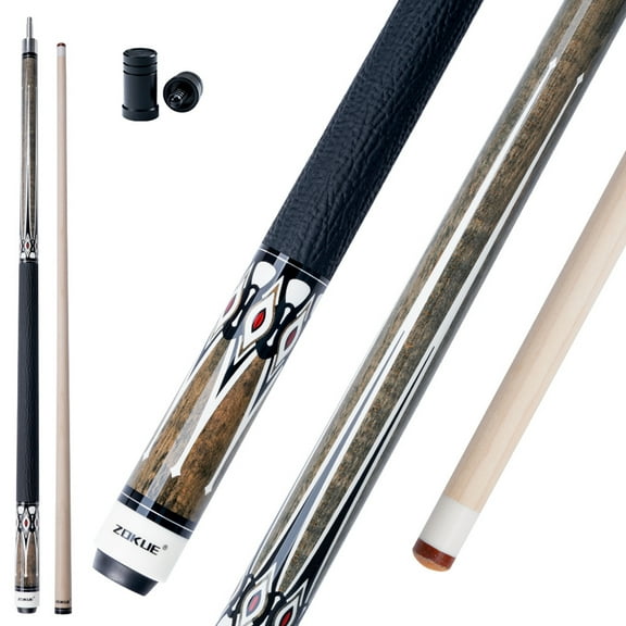 ZOKUE Maple Pool Cue Sticks FY Series with 12.5mm Tip Low Deflection Profession 1/2 Split Billiard Pool Sticks