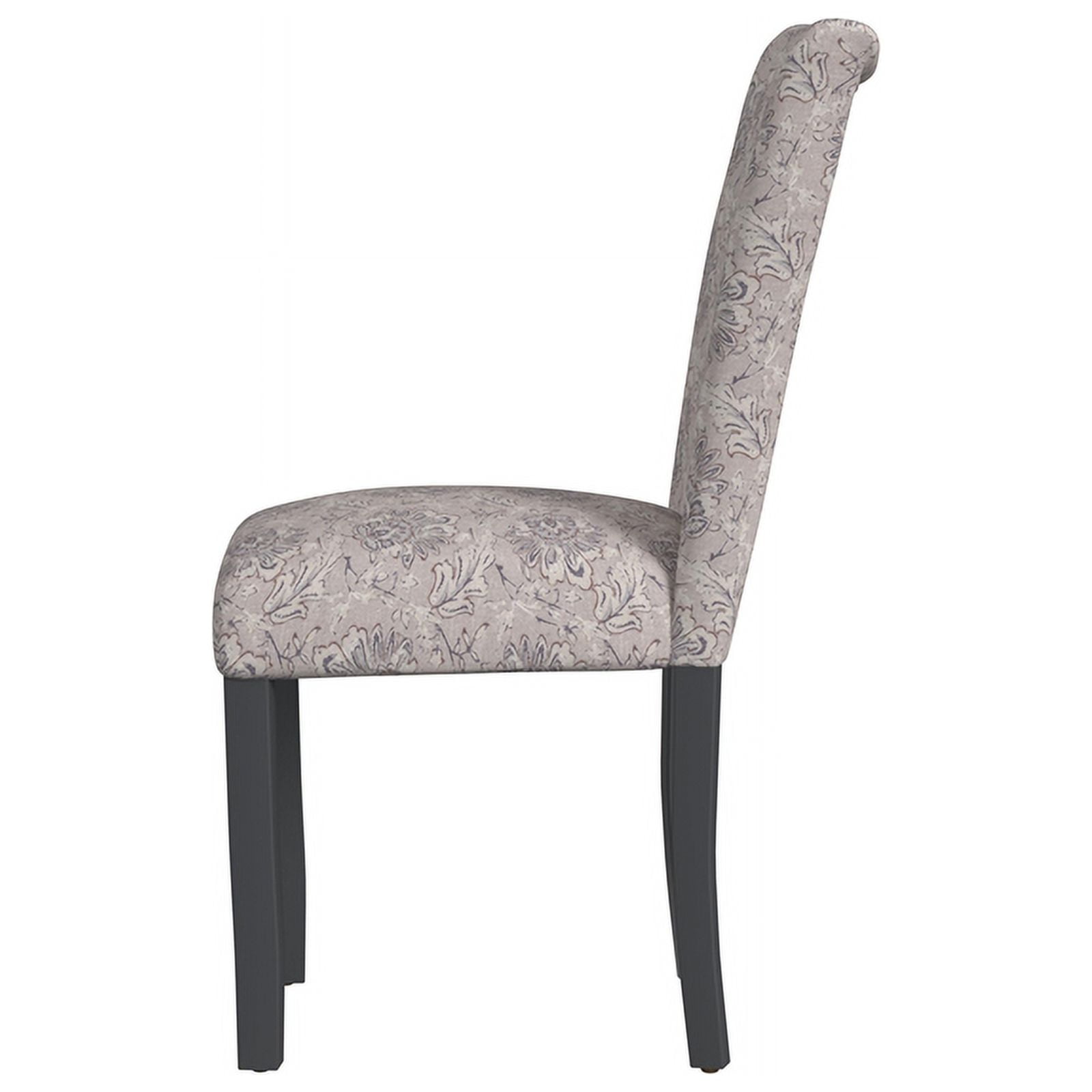 HomePop Classic Parsons Dining Chair, Set of 2, Linen Artistic Floral Print