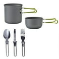 thumbnail image 2 of Outdoor Camping Cookware Set | 5 Piece Portable Aluminum Alloy Pot with Stainless Steel Utensils | Picnic Barbecue Tableware Kit | Lightweight Compact Design | 1-2 Person | Includes Storage Bag, 2 of 8