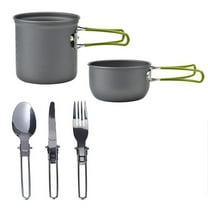 Kezqiaxn Home Supplies 5Pc Outdoor Portable Camping Pot 1-2 People Picnic Barbecue Tableware Pot