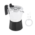 thumbnail image 1 of Cafetière Moka à Double Valve Argentée Italienne pour Voyage, 1 of 8