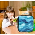 thumbnail image 6 of Square Lunch Bag 10.5*3.5*9.5 Inches Cooler Bag Lunch Bag Insulation Portable Durable Fashion Beautiful Blue Sea, 6 of 6