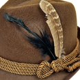 thumbnail image 3 of Byfri Felt Trilby Fedora Hat Jazz Style Oktoberfest Festival Hat for Men 24x12.5x28.5cm, 3 of 7