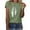 #A01-Army Green, variant on Womens Short Sleeve Tops Summer Comfy Crew Neck Ladies Tops T Shirts Fashion Feather Print Graphic Tee Shirts Leisure Loose Workout Tops Blouses (#A01-Light Blue,XL)