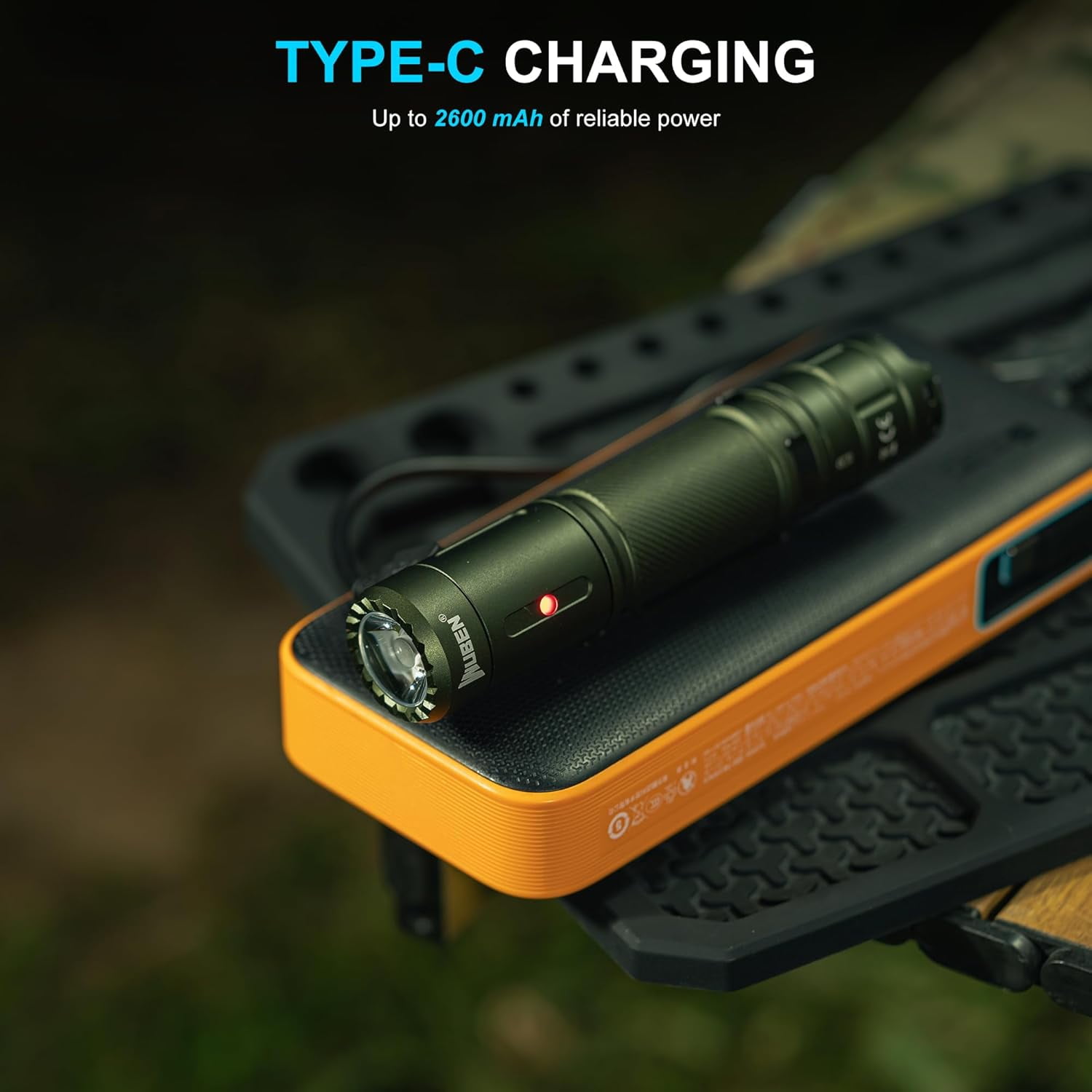 WUBEN C3 Rechargeable Flashlight, 1200 Lumens, 6 Modes, IP68 Waterproof, Tactical LED Flashlight for Camping, Emergency, Hunting