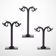 thumbnail image 4 of MasteelfCA 3pcs/Set Acrylic Earrings Stand Holder T-shape Ear Studs Display Rack Jewelry Organizer (Black), 4 of 7
