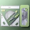 thumbnail image 4 of Bamboohart 7-Piece Math Geometry Kit with Shatterproof Case - Ideal for Students and Teachers - Includes Ruler  Protractor  Eraser  Lead Refills  and Pencils for Drawing, 4 of 7