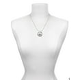 thumbnail image 3 of Delight Jewelry Silvertone Domed Black MD Joy Ring Charm Necklace, 18", 3 of 4