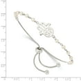 thumbnail image 2 of Auriga Fine Jewelry 925 Sterling Silver Hamsa w/ Simulated Pearl Adjustable Bracelet 9inch for Women, 2 of 5