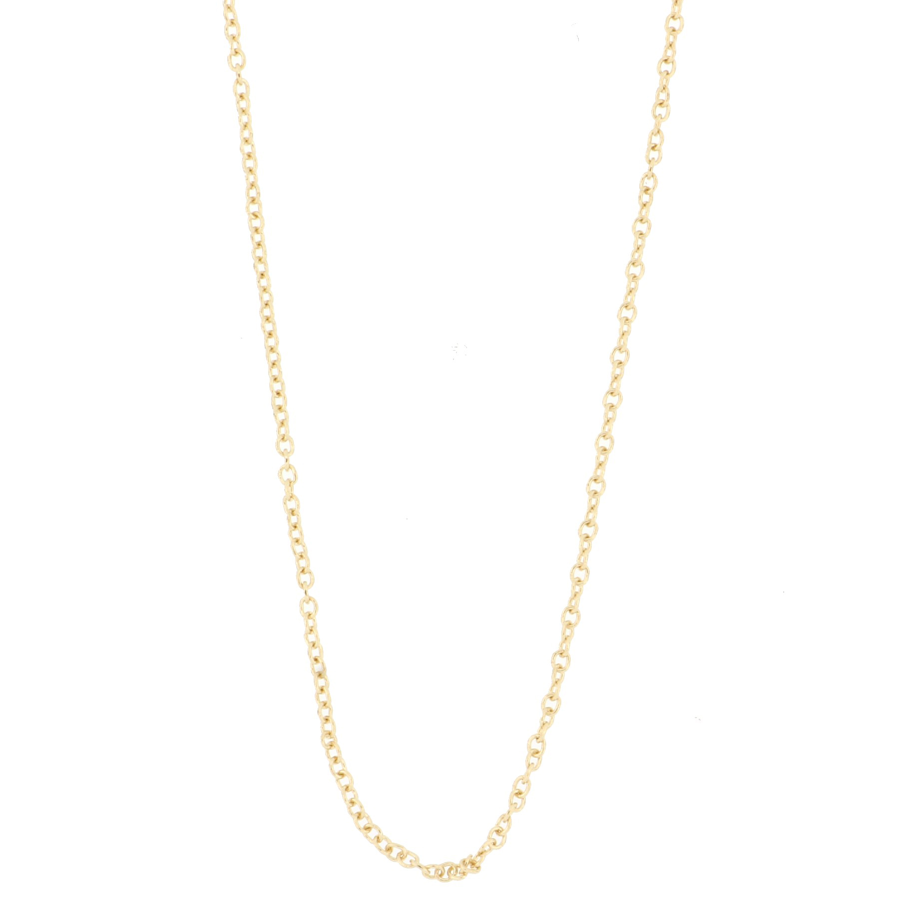 Brilliance Fine Jewelry 14 KT Yellow Gold Adjustable 16"-18" Unisex Cable Chain