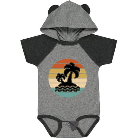 

Inktastic Retro Sunset Palm Trees Tropical Vacation Gift Baby Boy or Baby Girl Bodysuit