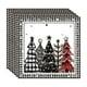 thumbnail image 2 of Juego de vajilla desechable para fiestas con diseño de árbol de Navidad a cuadros blancos y negros | 16/20 piezas de platos, vasos y servilletas de papel de 7 y 9 pulgadas | Vajilla navideña para, 2 of 6