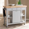thumbnail image 2 of Bowery Hill Farmhouse Kitchen Cart in Light Gray, 2 of 13
