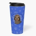 thumbnail image 2 of Carolines Treasures WDK1078TBL215 7.25 x 3.5 in. Unisex Doodle Tricolor No.3 Stainless Steel 16 oz Tumbler, Blue, 2 of 5