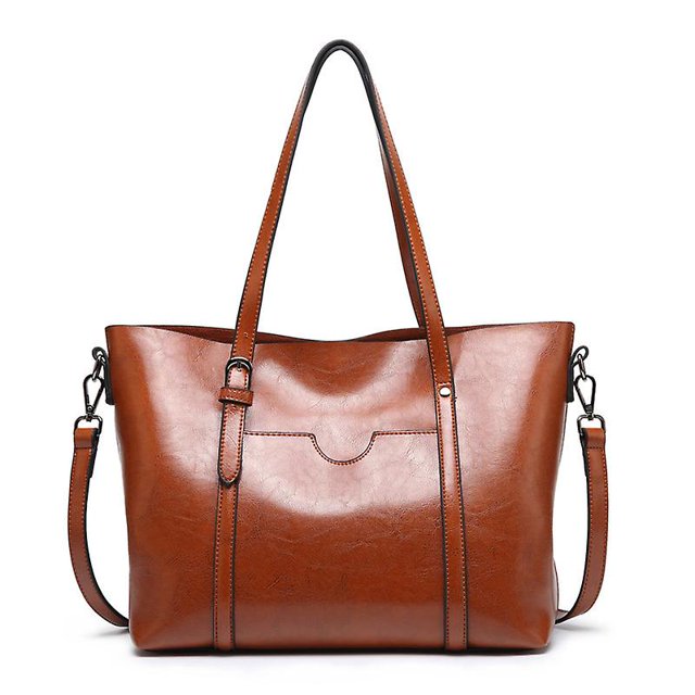 Bolso de mano de cuero para computadora portátil TANGJMXG maletín vintage 15.6 pulgadas