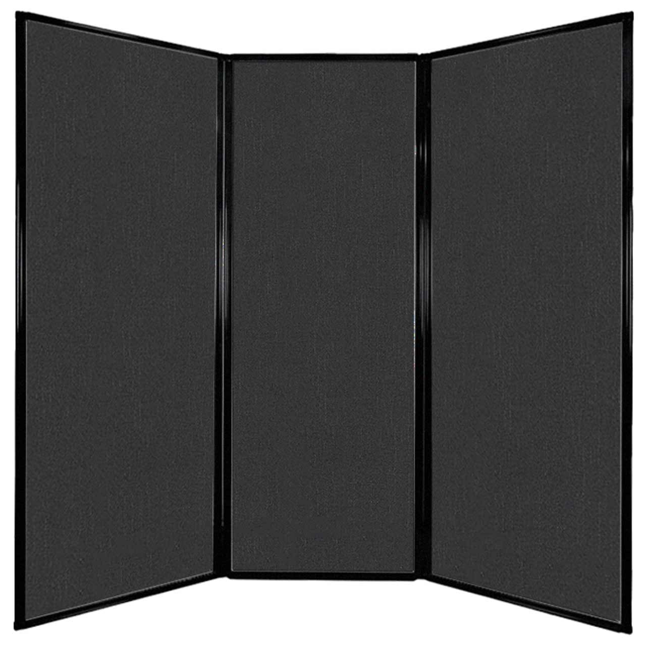 Versare Privacy Screen Folding Panel 3 Panels Black 7'6" Wide x 7'4